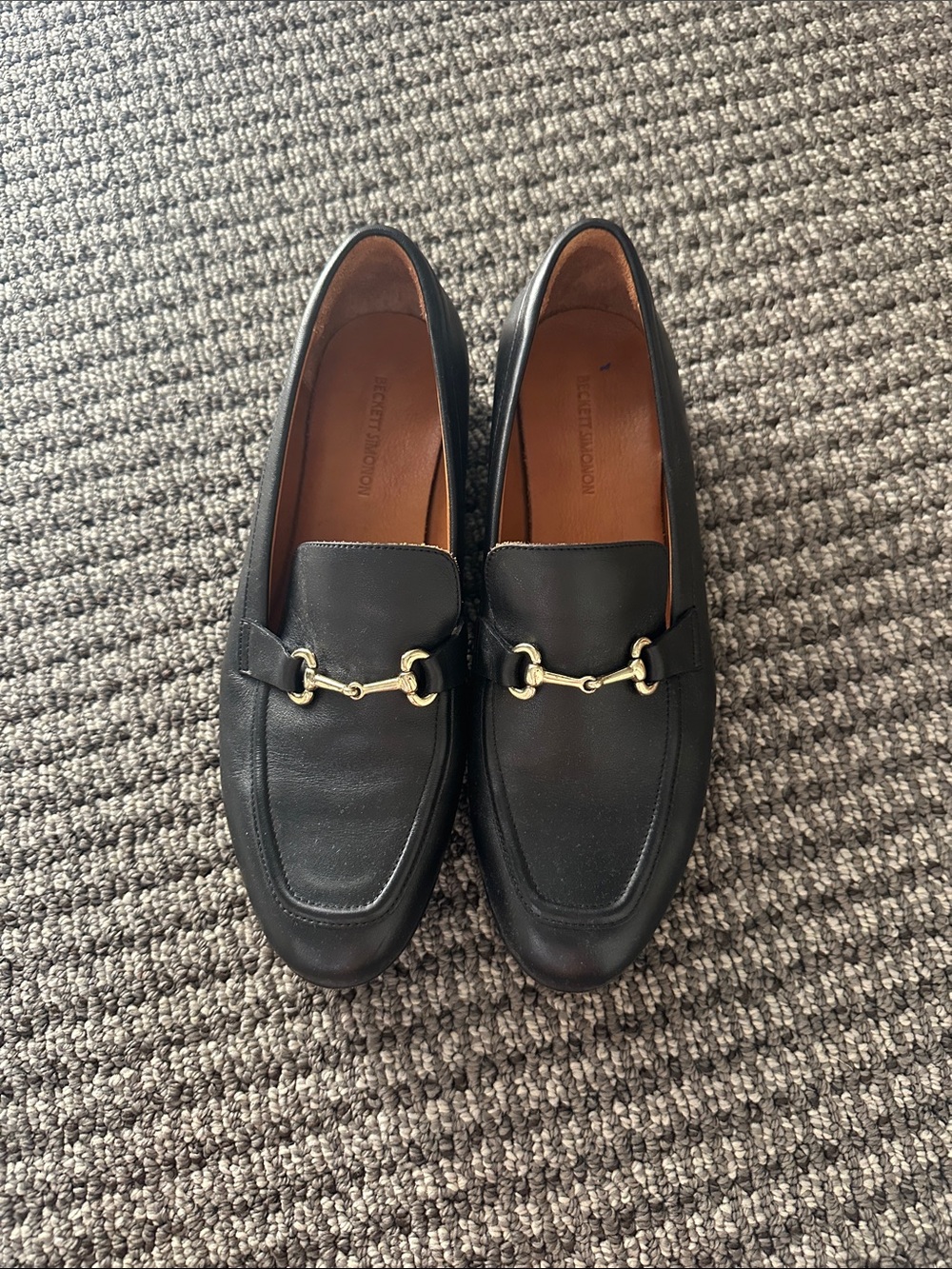 Women’s Beckett Siminon Black Leather Bit Loafers
